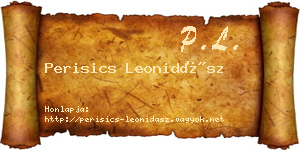Perisics Leonidász névjegykártya
